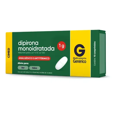 Dipirona 1G Cimed 10 Comprimidos preço